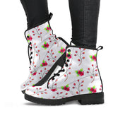 Red Floral Boots