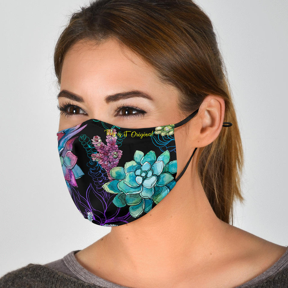 Floral Drip Face Mask