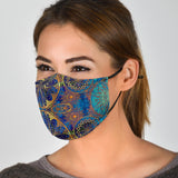 Blue Gold Face Mask