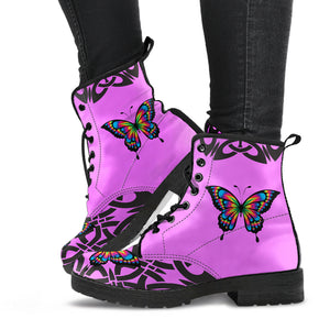 Pink Butterfly Mandala Boots