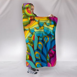 Psychedelic Art Hooded Blanket