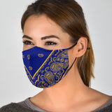 Blue Bandana Face Mask
