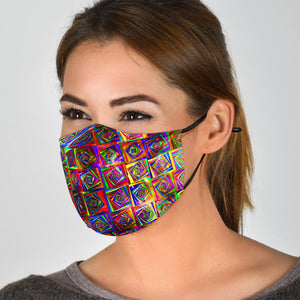 Rainbow Squares Face Mask