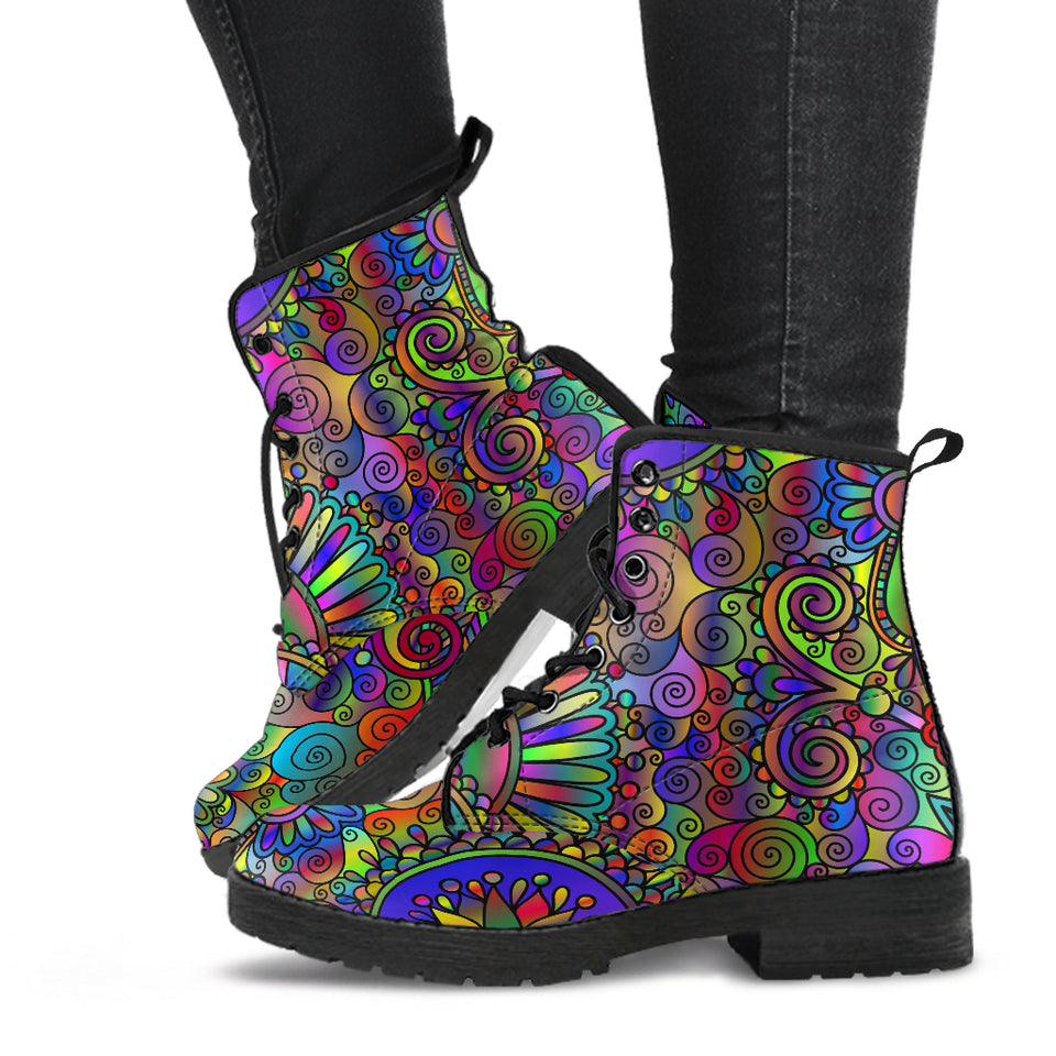 Psychedelic Floral Boots