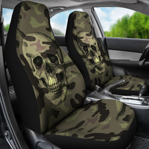 Camo Skull Car Seat Covers