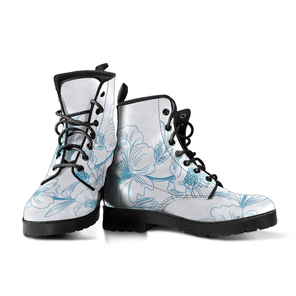 Blue Stencil Boots