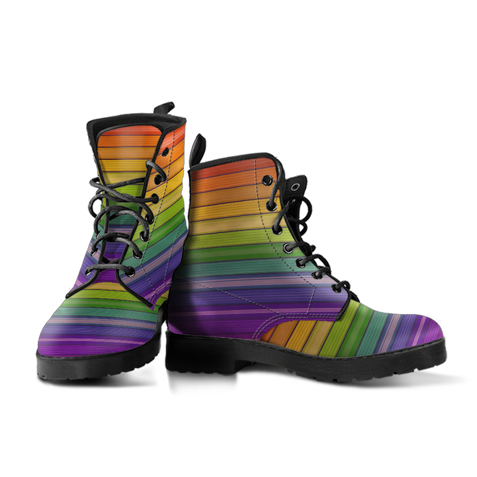 Rainbow Wall Leather Boots