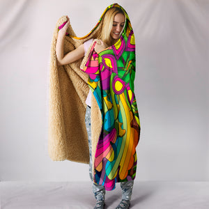 Psychedelic Art Hooded Blanket