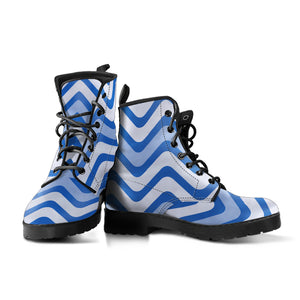 Blue Wavy Boots