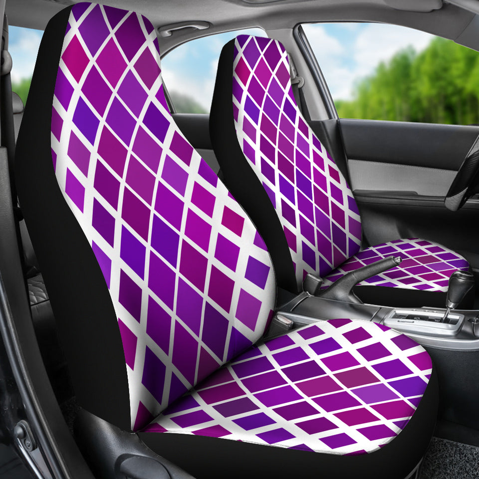 Abstract Purple Diamonds Car Seat Covers
