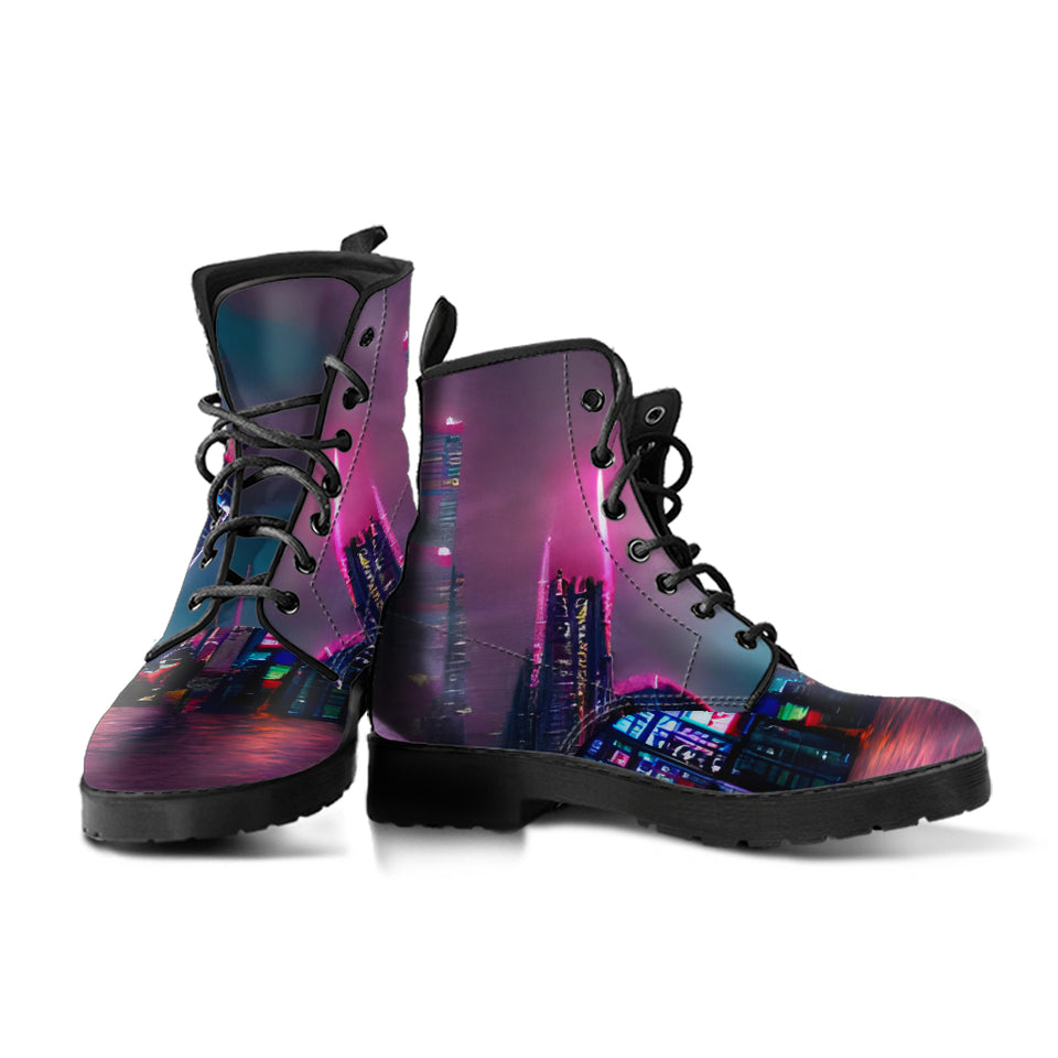 Cyberpunk Futuristic Fade Boots