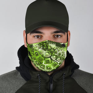 Fractal Green Face Mask