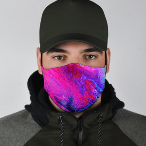 Pink Blue Drip Face Mask