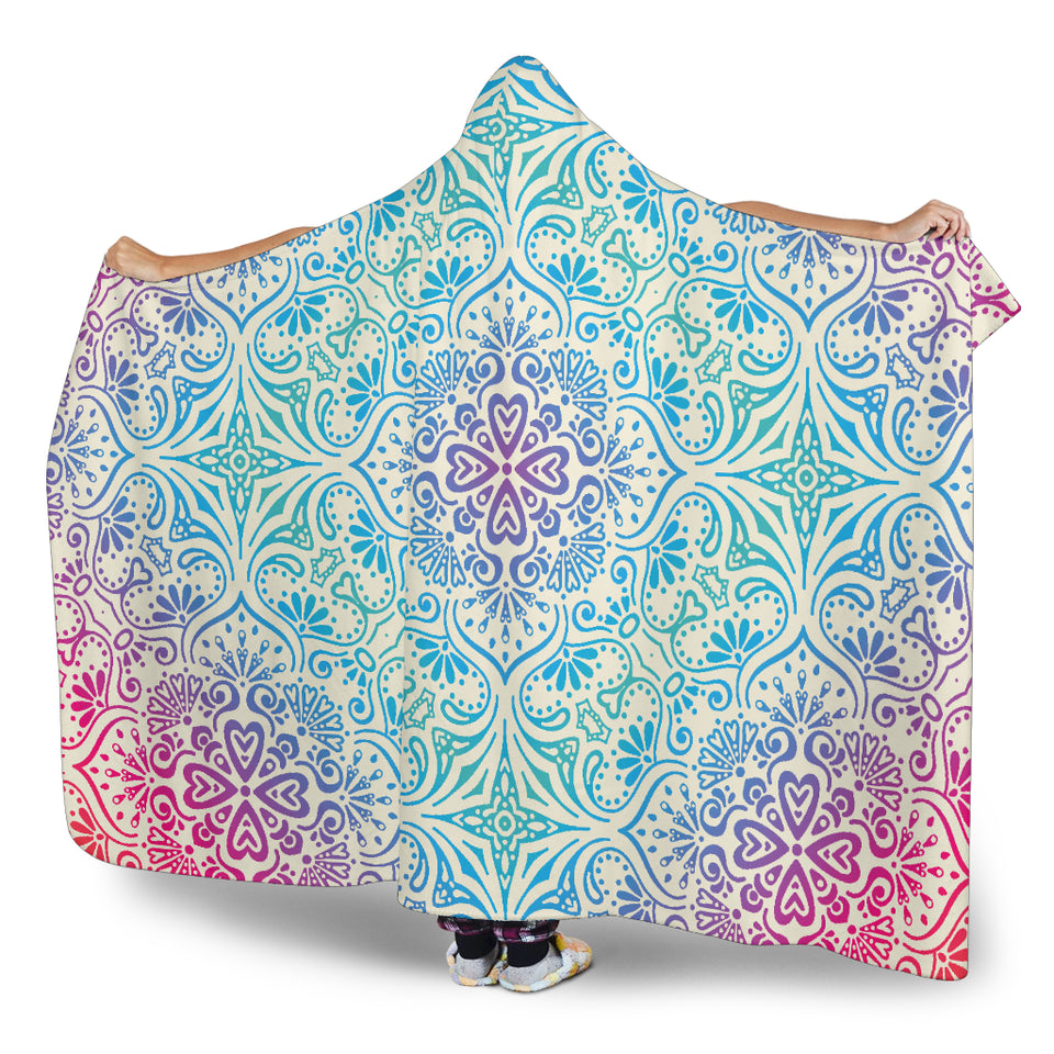 Bohemian Mandala Hooded Blanket
