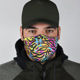 Colorful Zebra Face Mask