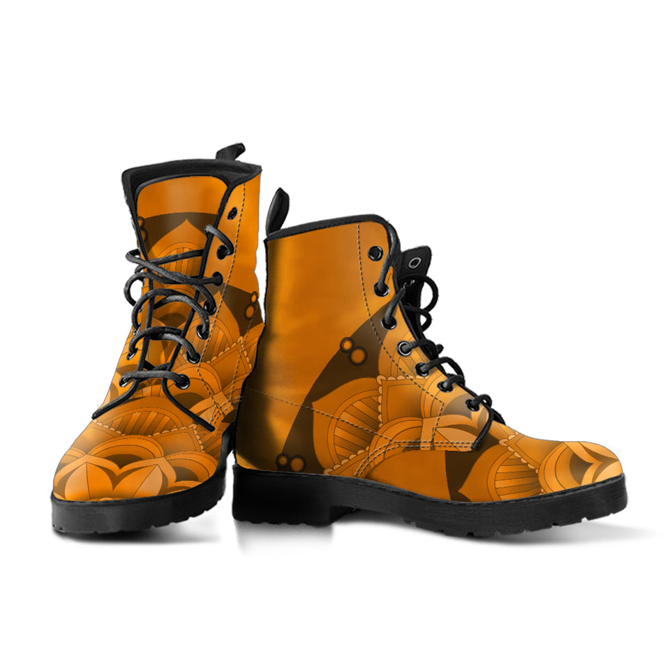 Orange Bloom Mandala boots