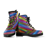 Rainbow Striped Boots