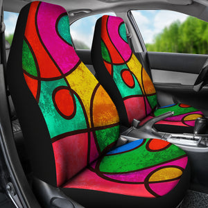 Abstract Boho Car Seat Covers
