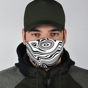 Swirly Black Face Mask