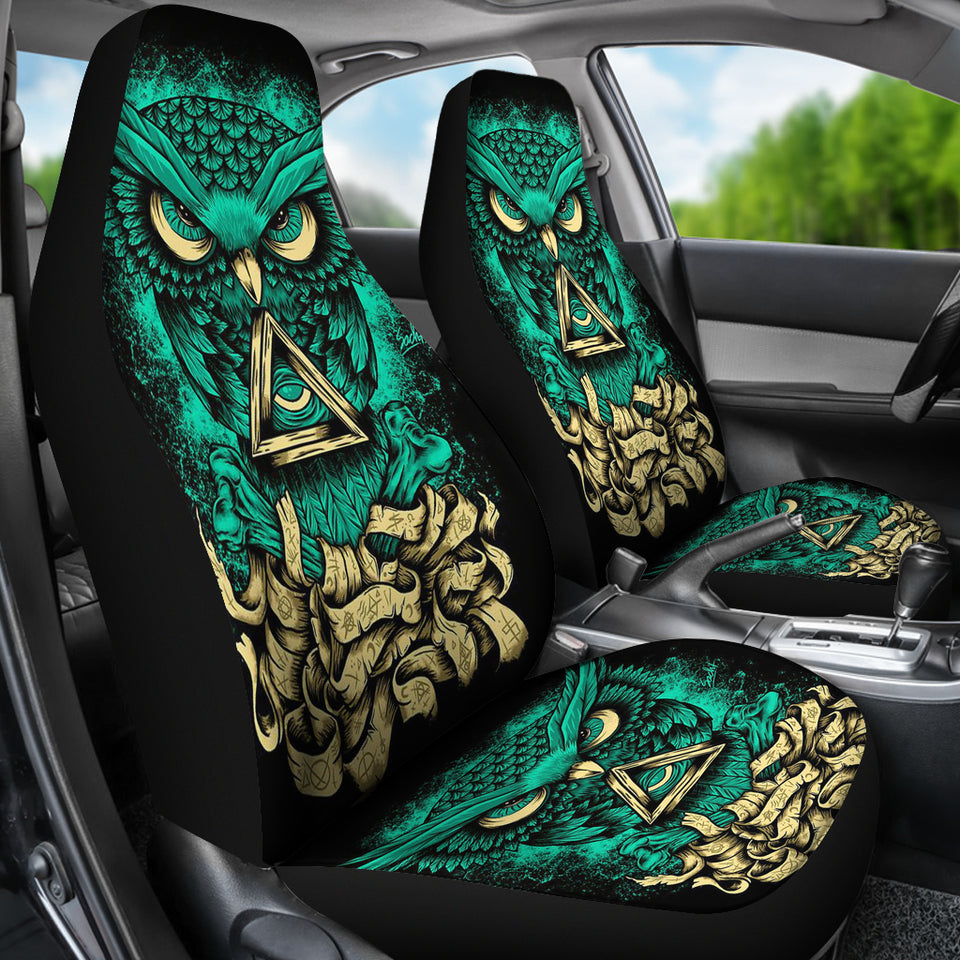 Neon Owl Car Seat Covers