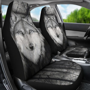 Gray Wolf Car Seat Covers