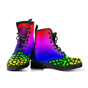 Rainbow Mandala Boots