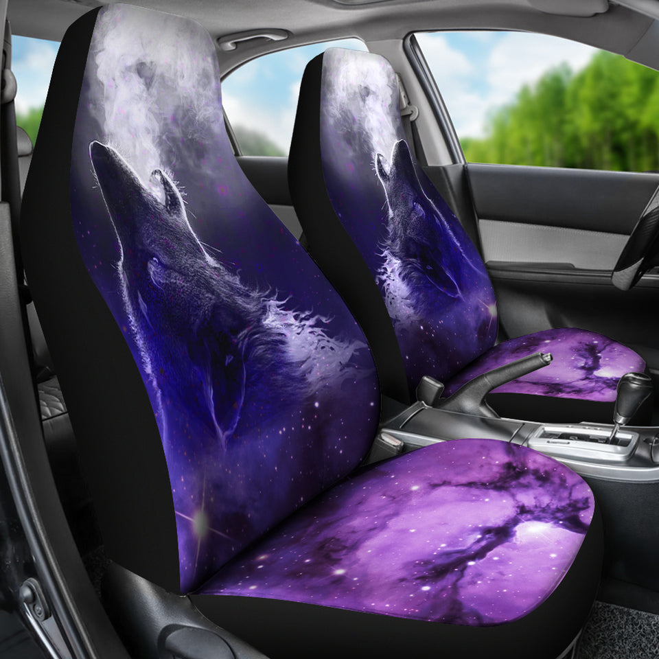 Purple Wolf Car Seat Covers