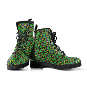 Green Pattern Boots