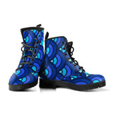 Blue Mosaic Pattern Boots