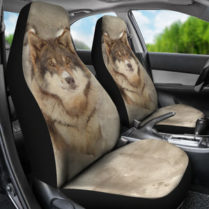 Snow Wolf Car Seat Covers