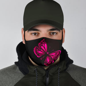 Pink Butterfly Face Mask