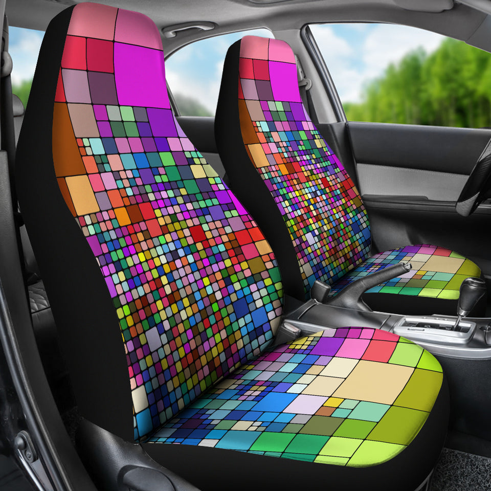 Rainbow Cubes Car Seat Covers