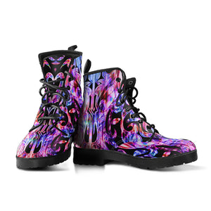 Violet UV Leather Boots