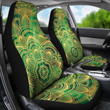 Glamour Green Mandala Car Seat Covers