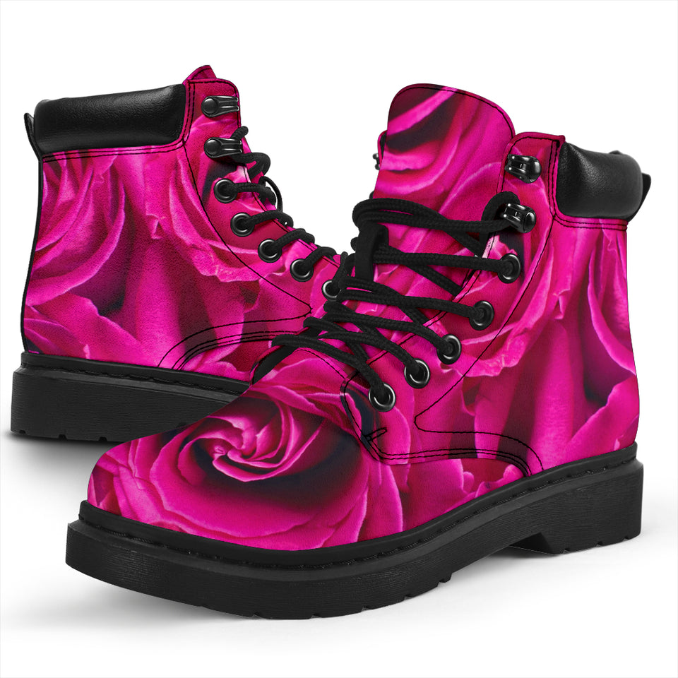 Pink Roses Classic Boots
