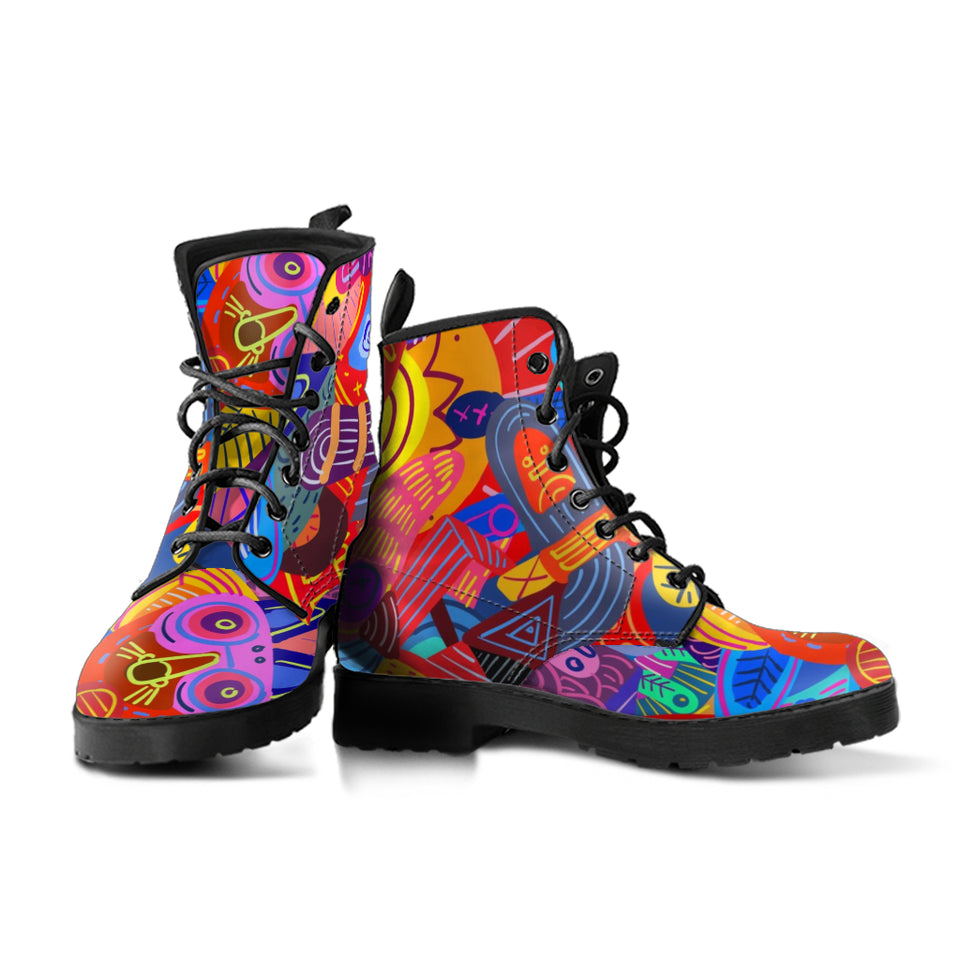Ethnic Abstract Art Boots