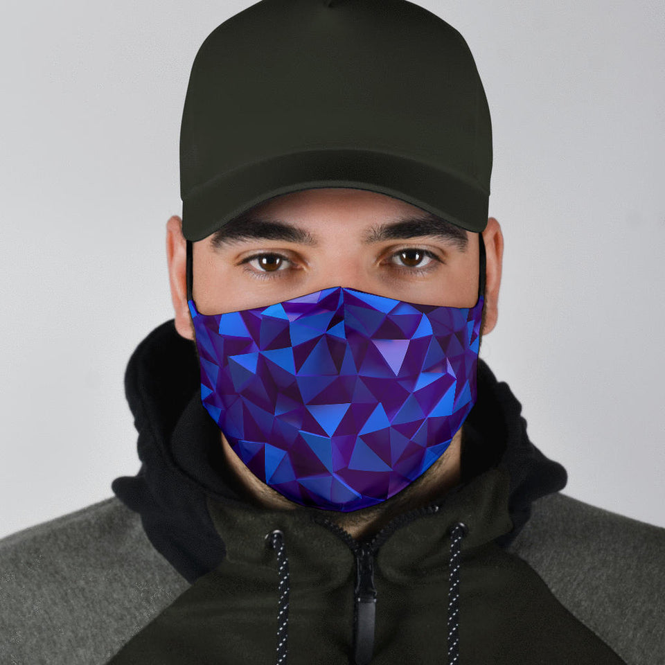 Purple Geometry Face Mask
