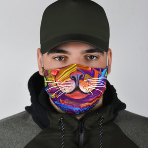 Fractal Cat Face Mask