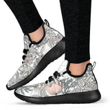 Gray Floral Sneakers