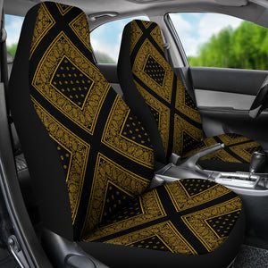 Gold Bandana Car Seat Covers
