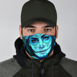 Blue Calavera Face Mask
