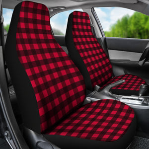 Plaid Red Car Seat Covers