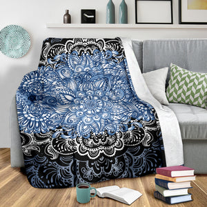 Blue Lotus Fractal Blanket