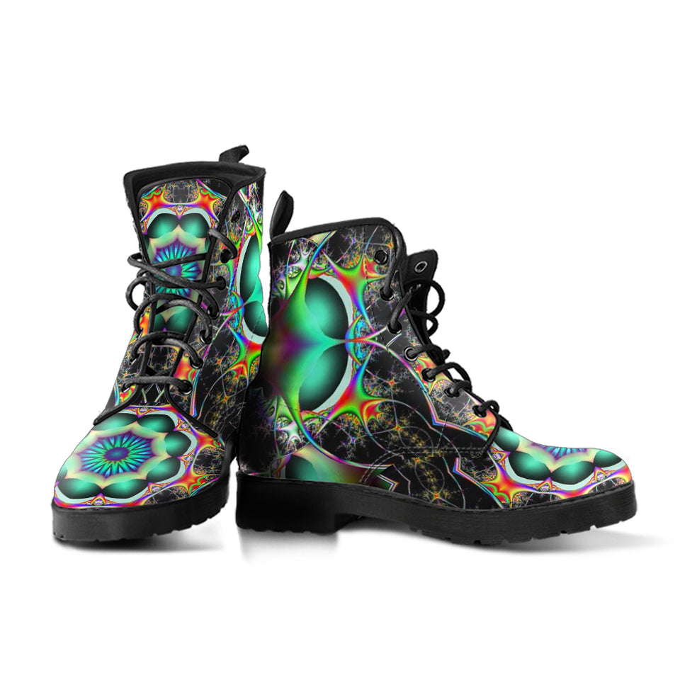 Psychedelic Visions Leather Boots