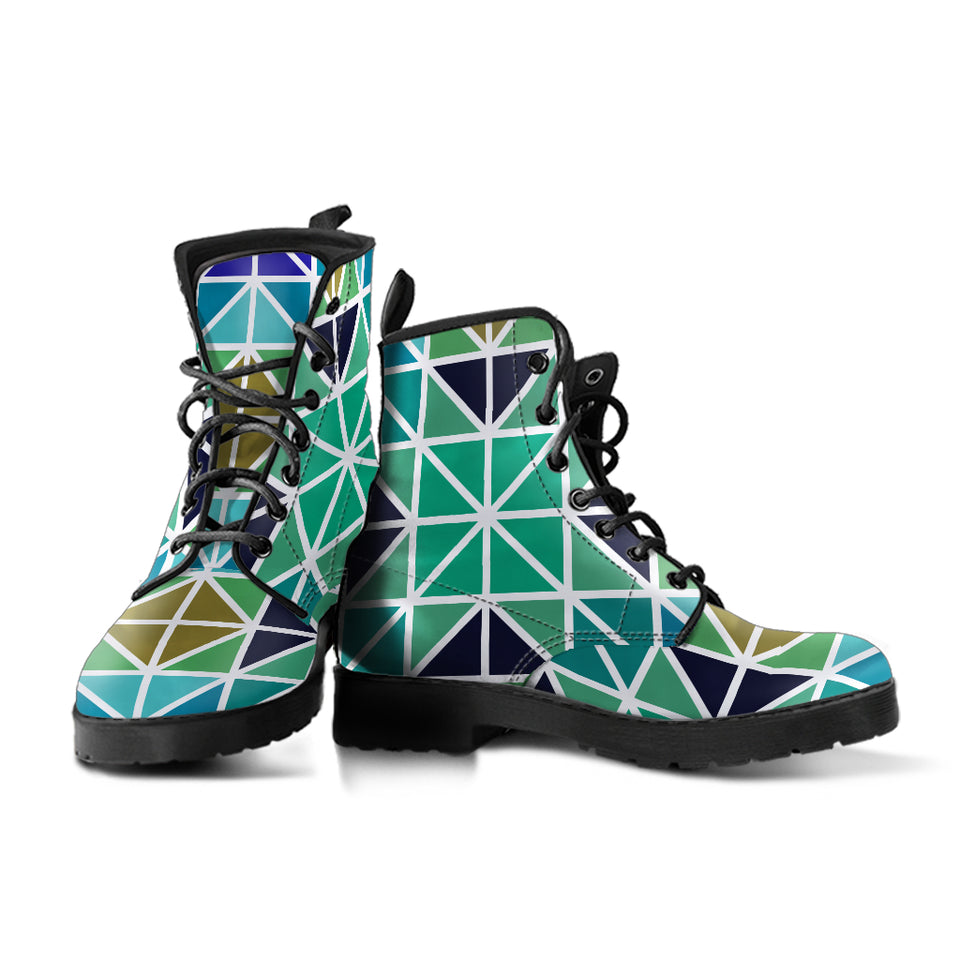 Aqua Mosaic Leather Boots