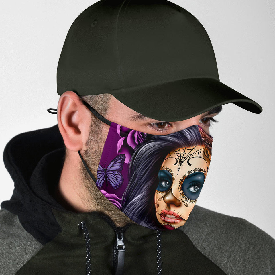 Pink Skull Face Mask