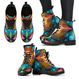 Fractal Leather Boots
