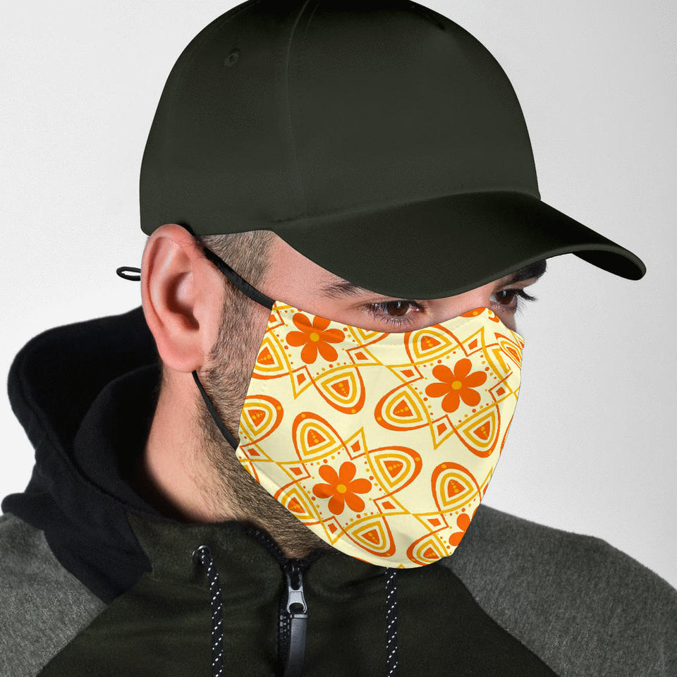 Orange Pattern Face Mask
