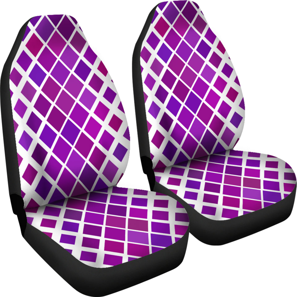 Abstract Purple Diamonds Car Seat Covers