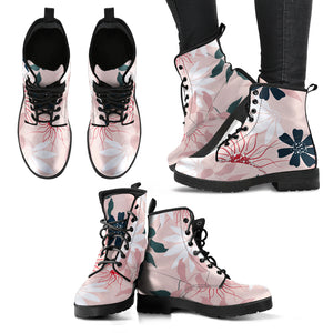 Sweet Pink Floral Boots